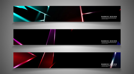 minimal banner design triangular shape vector image