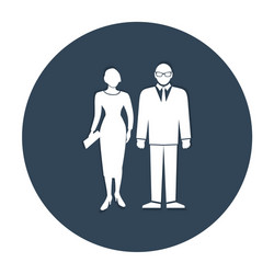 People icon set standing woman man waiter Vector Image
