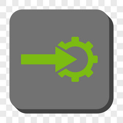 Cog integration rounded square button vector