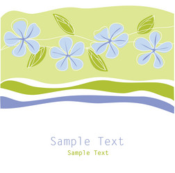 floral greeting card Vector Image