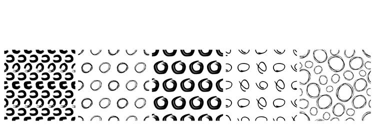 set of seamless patterns with scribble smears vector image