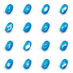 set social network processor with microcircuits vector image
