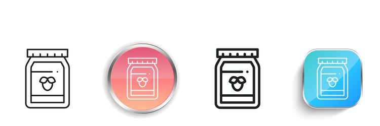 jam icon thin linear regular and button style vector image