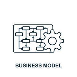 Business model icon monochrome simple vector