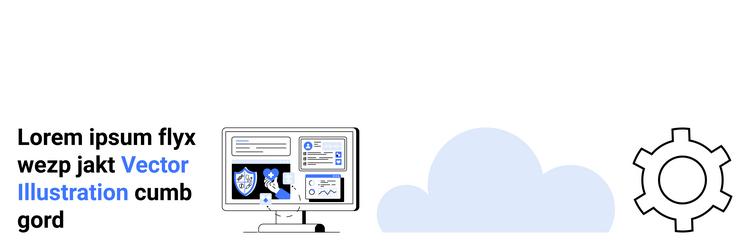 cloud-based analytics platform with computer vector image