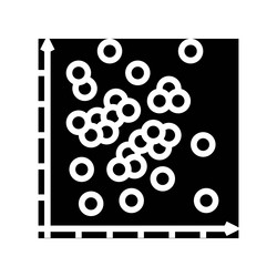 data points plot machine learning glyph icon vector image
