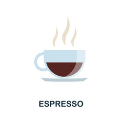 espresso flat icon color simple element from vector image