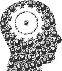 intellect recursion composition itself icons vector image