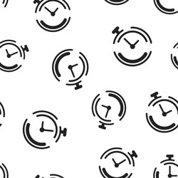 Clock timer icon seamless pattern background vector