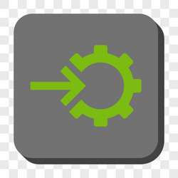 cog integration rounded square button vector image