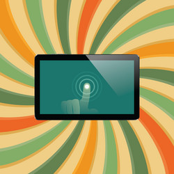 digital tablet with shiny sensor screen touch vector image