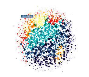 Dynamic Abstract Particle Background vector image