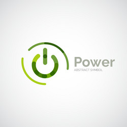 Power button logo design Royalty Free Vector Image