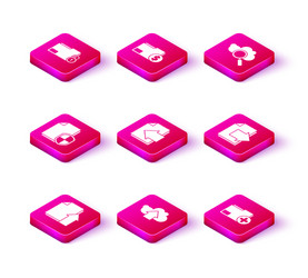 Set upload file document cloud vector