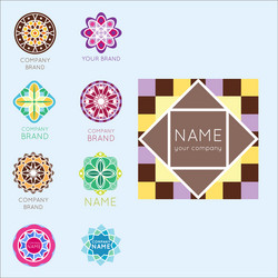 abstract triangular polygonal shape kaleidoscope vector image