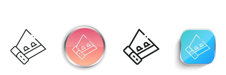 cone of shame icon thin linear regular and button vector image