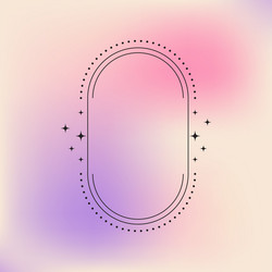 flat design minimalist linear frame with fluid vector image