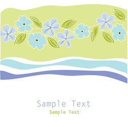 floral greeting card Vector Image