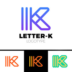 Letter k logo icon design template elements Vector Image