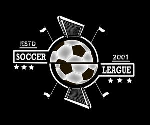 Logo soccer league vector