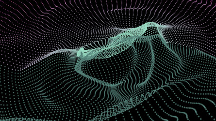 Energy net flows dot particle lines penetrating Vector Image