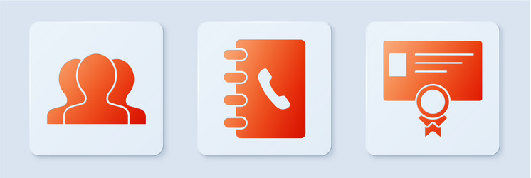Set address book users group and certificate vector