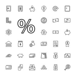 33 banking icons vector