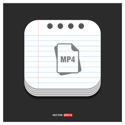 file type icons gray icon on notepad style vector image