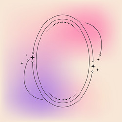flat design minimalist linear frame with fluid vector image