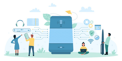 iot smart electronic service and automation tiny vector image