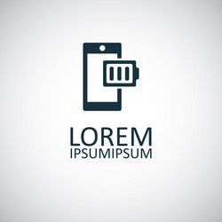 smartphone battery icon for web and ui vector image