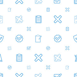 Tick icons pattern seamless white background vector