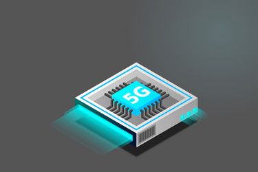 5g network processor mobile wireless internet vector image
