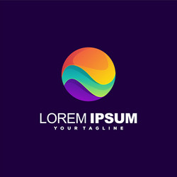 Awesome gradient circle logo design Royalty Free Vector