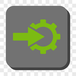 cog integration rounded square button vector image