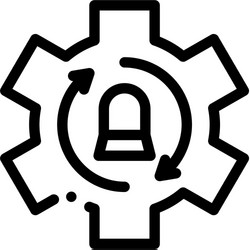 Signalization code mistake working process icon vector