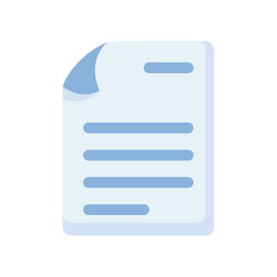 Text document file paper sheet page single vector