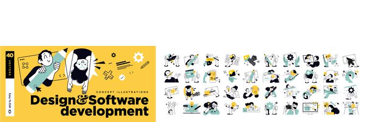 Digital Innovation & Software Concepts Vector Image