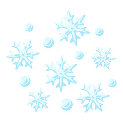 Snow and snowflakes cartoon image vector