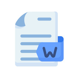 word document file paper docs format single vector image