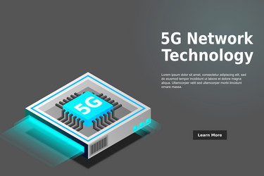 5g network processor mobile wireless internet vector image