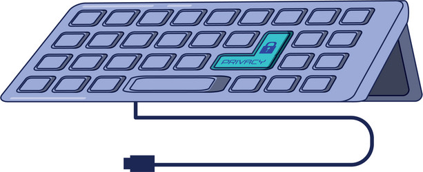 Keyboard computer isolated icon vector