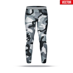 Under layer compression pants with in camouflage vector