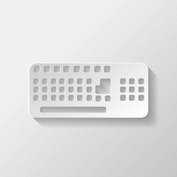 computer keyboard web icon vector