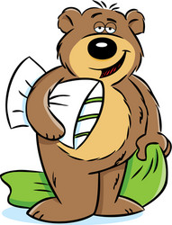 Cute Sleepy Bear Cartoon Vector Image