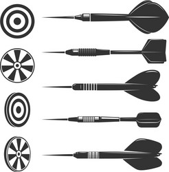 Dart Set for Game Elements vector image
