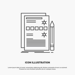 Component data design hardware system icon line vector