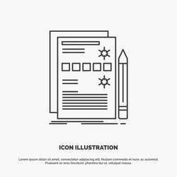 Component data design hardware system icon line vector