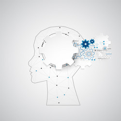 creative brain concept background with triangular vector image