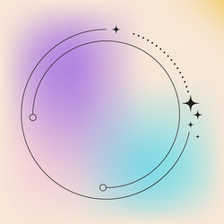 flat design minimalist linear frame with fluid vector image